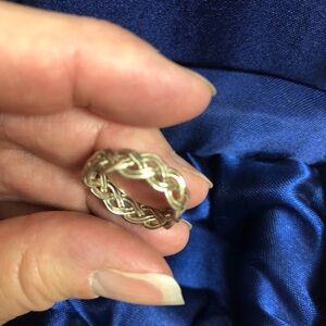 Braided Sterling Silver Ring. Size 7-7.5 ladies